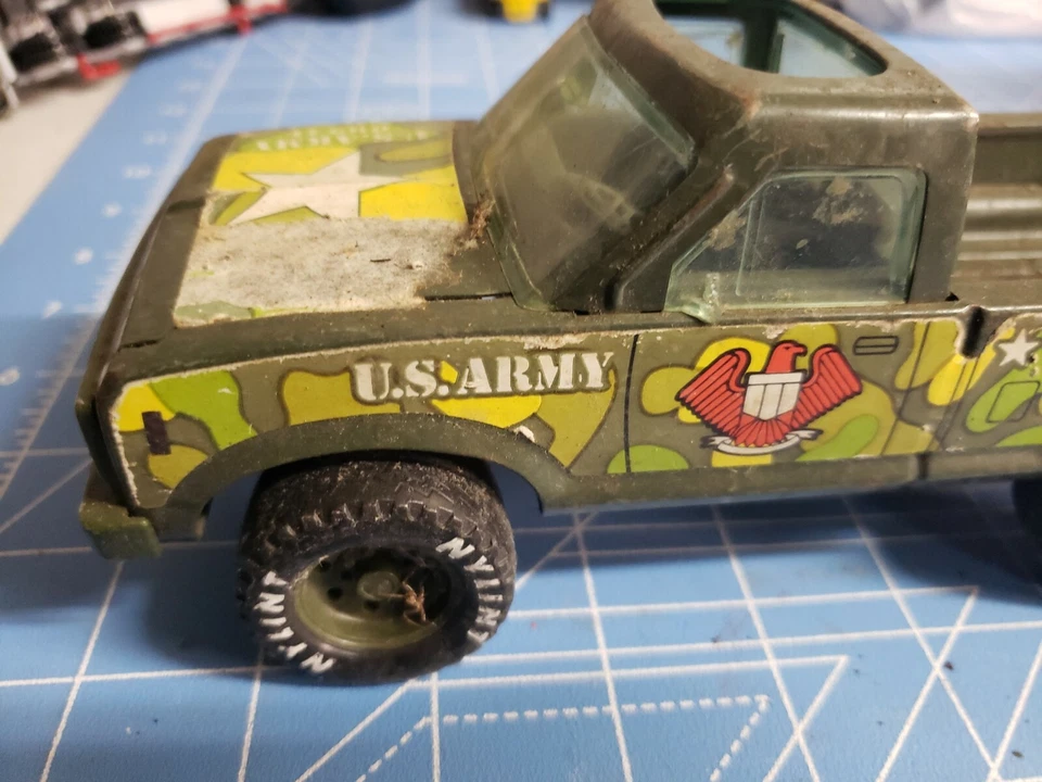 Vintage Nylint Army Troop Transport Vehicle Old Steel Military Truck Diecast Q - Image 2 of 4