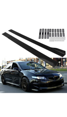 For 09-14 Acura TSX Side Skirts Extensions Splitters - PP