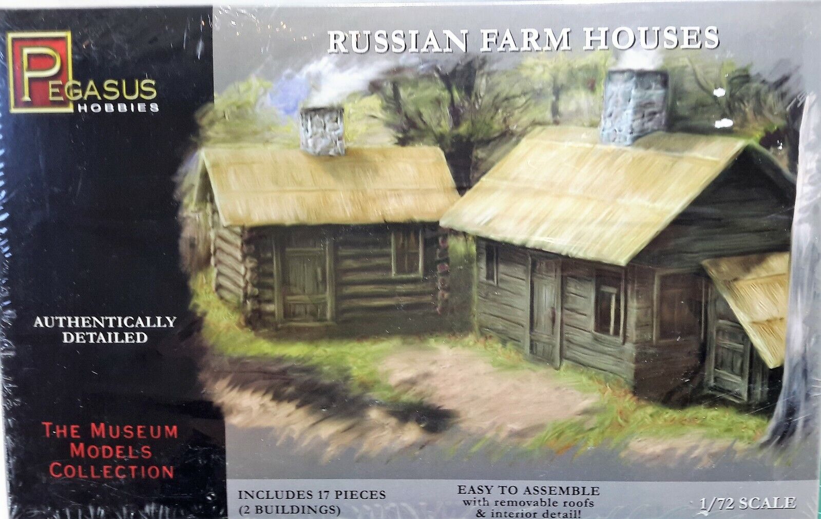 1/72 Scale Pegasus Hobbies 'Russian Farm Houses' 2 Buildings Kit