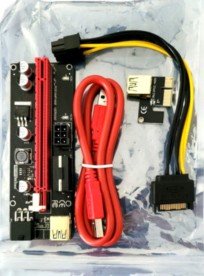 PCI-E Riser 60cm Kabel Anschluss Grafikkarte Adapterkabel mining ETH VER009S