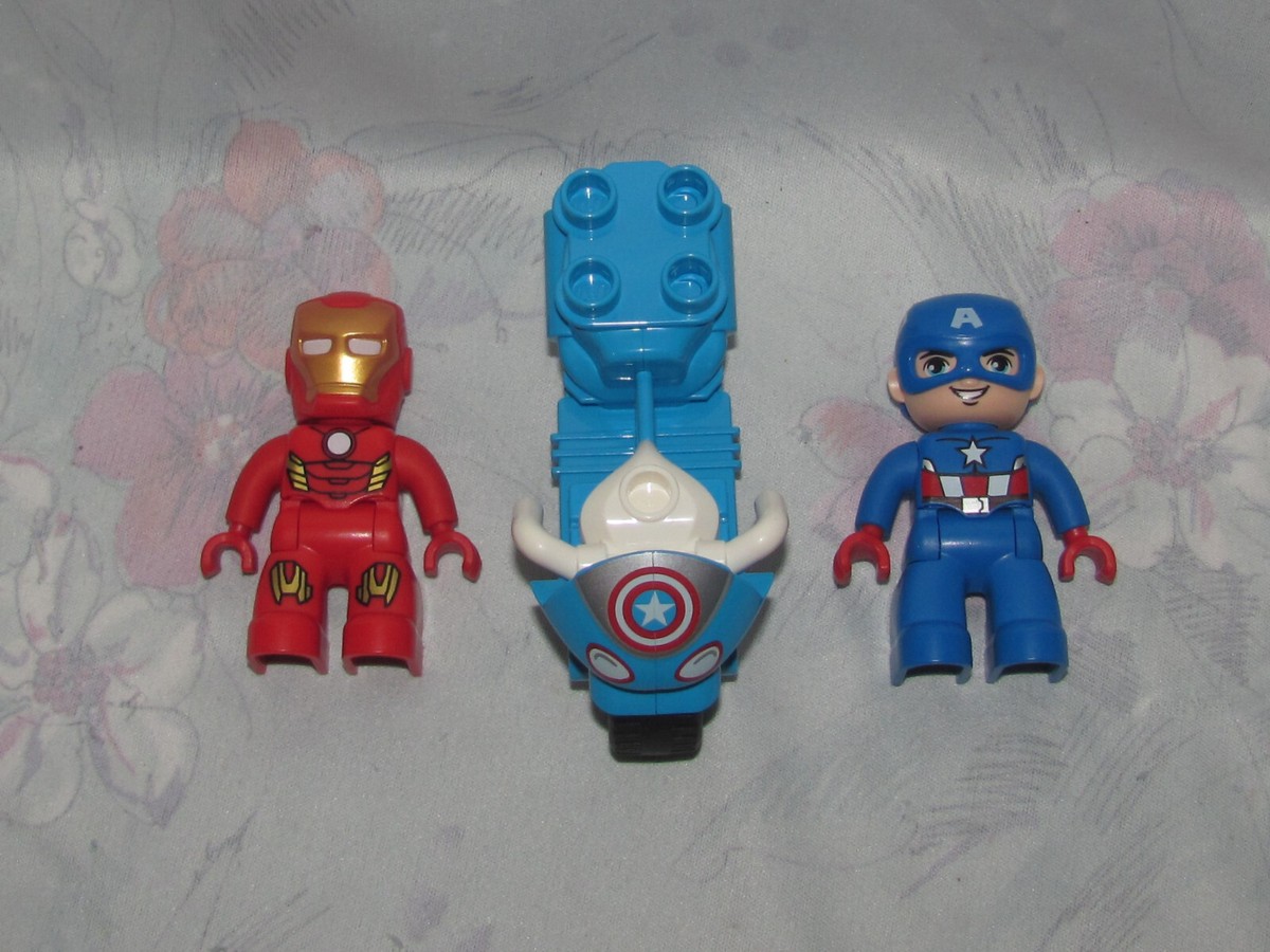Lego Duplo Marvel Captain America, Iron Man Figures Minifigures