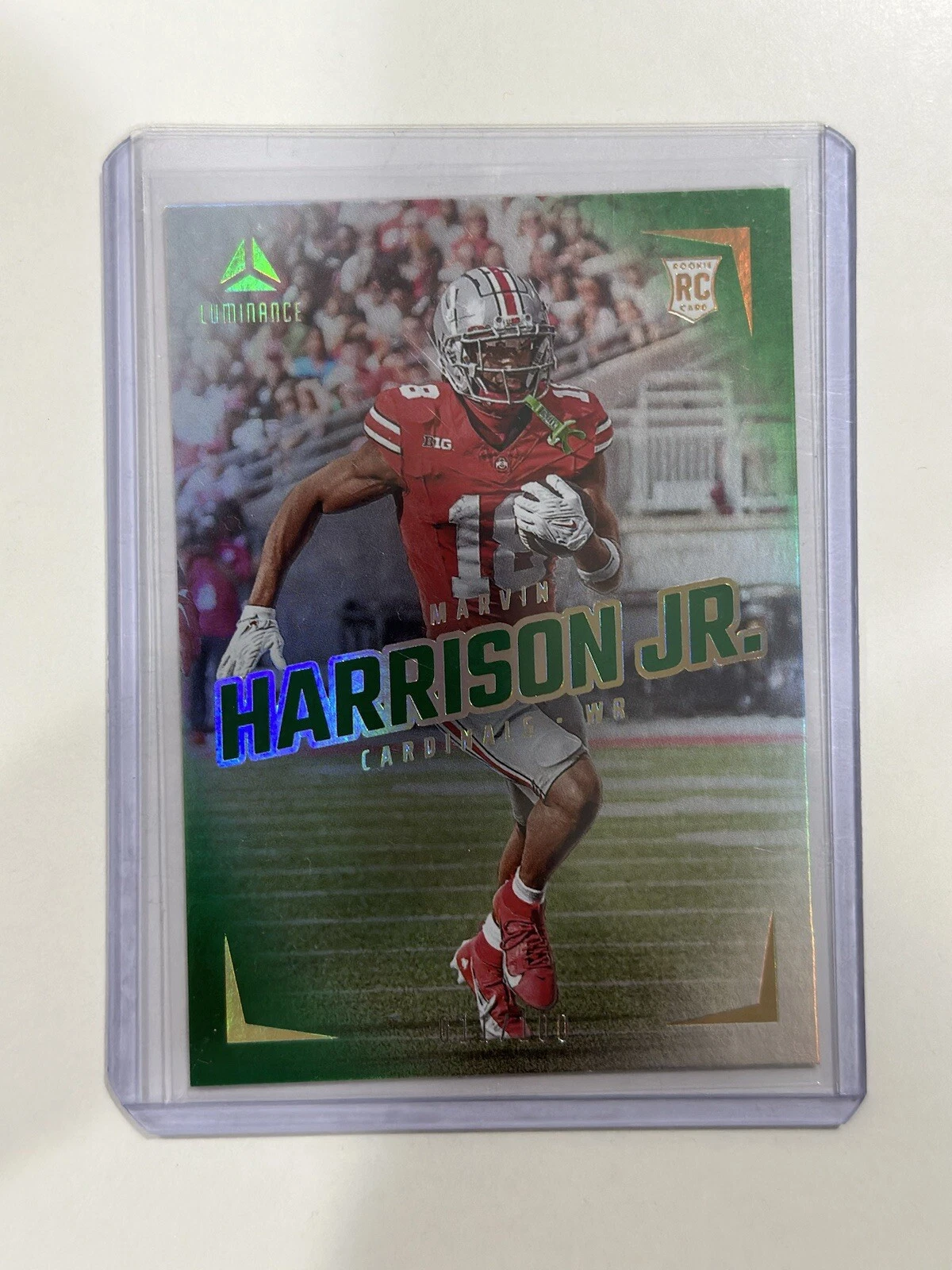 2024 Panini Luminance - Rookies Green #104 Marvin Harrison Jr. /100 (RC)