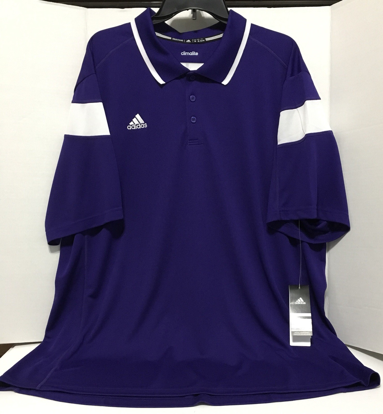 purple adidas golf shirt