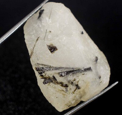 charity⭐︎天然石 59.05 Ct Natural Black Rutile Quartz 31 x 22 mm Raw Gemstone