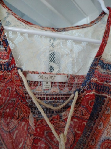 Miss Me Women's Boho Sleeveless Dress Size Medium Multicolor - Picture 3 of 4