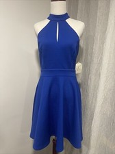 Altar'd State Royal Blue with lace detailing and open back Dress Size L  NWT