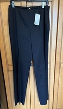 ESCADA Pants Womens 40 Dark Navy Blue Wool Stretch Trousers NWT 580