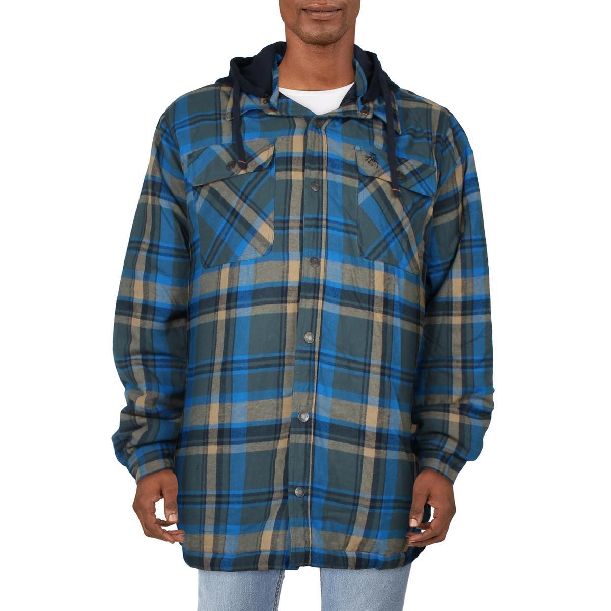 Legendary Whitetails Mens Blue Plaid Shirt Jacket Coat Big & Tall 4XT