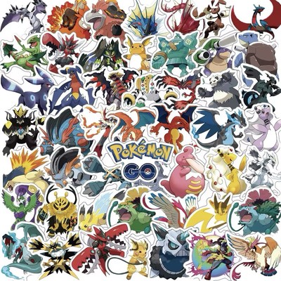Mega Evolution Edition x50 Pokemon Sticker Lot - Stylized - Random
