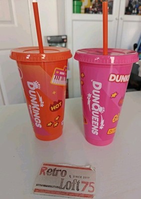 Dunkin Donuts Reusable 24oz Cups DunKing & DunQueen Limited Edition 2025. Neu