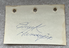 Chuck Hunsinger Autograph SIGNED Vintage 1950-51 Chicago Bears Album Page d98
