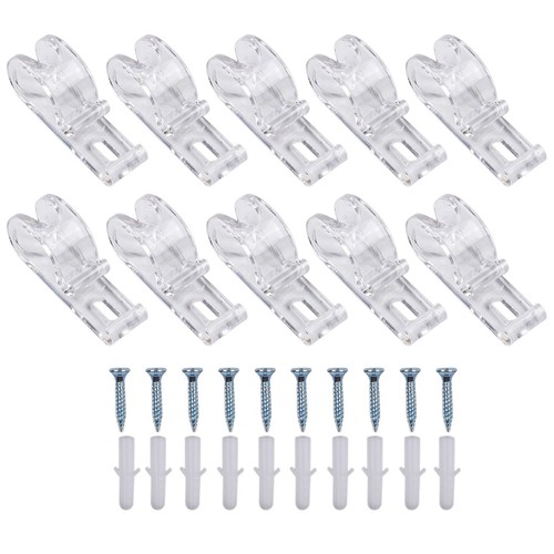 Sturdy and Long Lasting Transparent Hooks for Sheer Curtains Pack of 20 - Photo 11/12