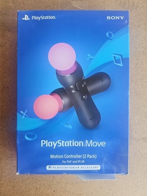 Sony PlayStation Accessory Move Controllers PS4/PS VR  Black 2 Pack Sealed Read