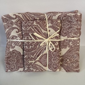 Twin Sheet Set 3pc Paisley Print Fitted, Flat Sheet and Case