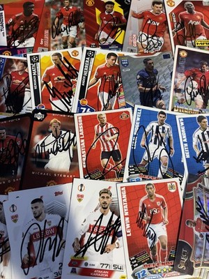 match attax, Shoot Out und andere signierte Karten.34