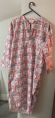 Budweiser All Over Graphics Hampton Long Night Gown Shirt Small *See Pics/Notes