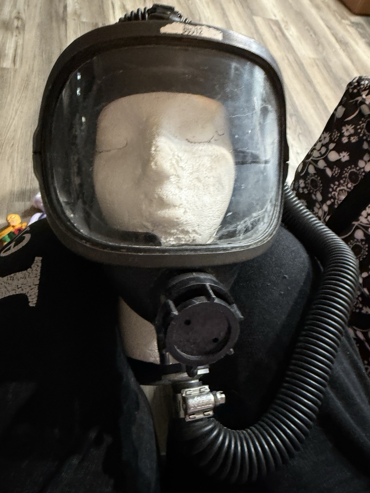 North Black Gas Mask Respirator With Foam Mannequin Head