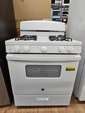 GE JGBS10DEMWW 30" White Freestanding 4 Burner Gas Range NOB #157650