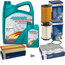 BOSCH Inspektionspaket 6L ADDINOL GIGA LIGHT MV 5W-30 für Audi A3 8P1 2.0 TDI