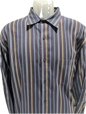 TASSO ELBA Men  s Size XL Striped Button Down Shirt