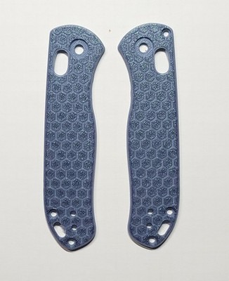 Kizer Drop Bear 2 Custom Made Scales PLA Plastic Blue & Green Hexagons NO KNIFE