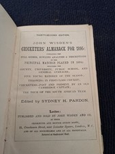 1895 Wisden Original - Ex Cheltenham College Libary - Worn But UNIQUE ** SALE **