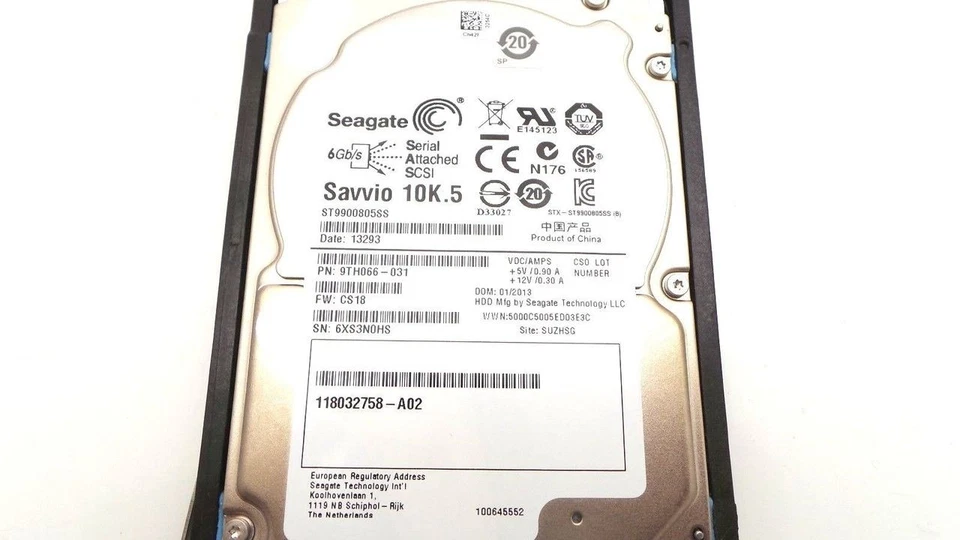 EMC 005049925 900GB 10K SAS 2.5" 6G HDD VNX5100/5300 V3-2S10-900 Hard Drive - Image 2 of 4