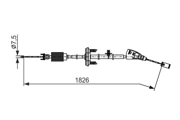 Bosch Bremsseil Seilzug Feststellbremse 1 987 482 799 FüR Peugeot 5008 Van 3008-image