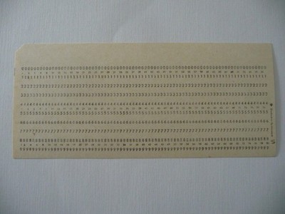 20 alte Lochkarten für die Computer-Programmierung, unbenutzt
