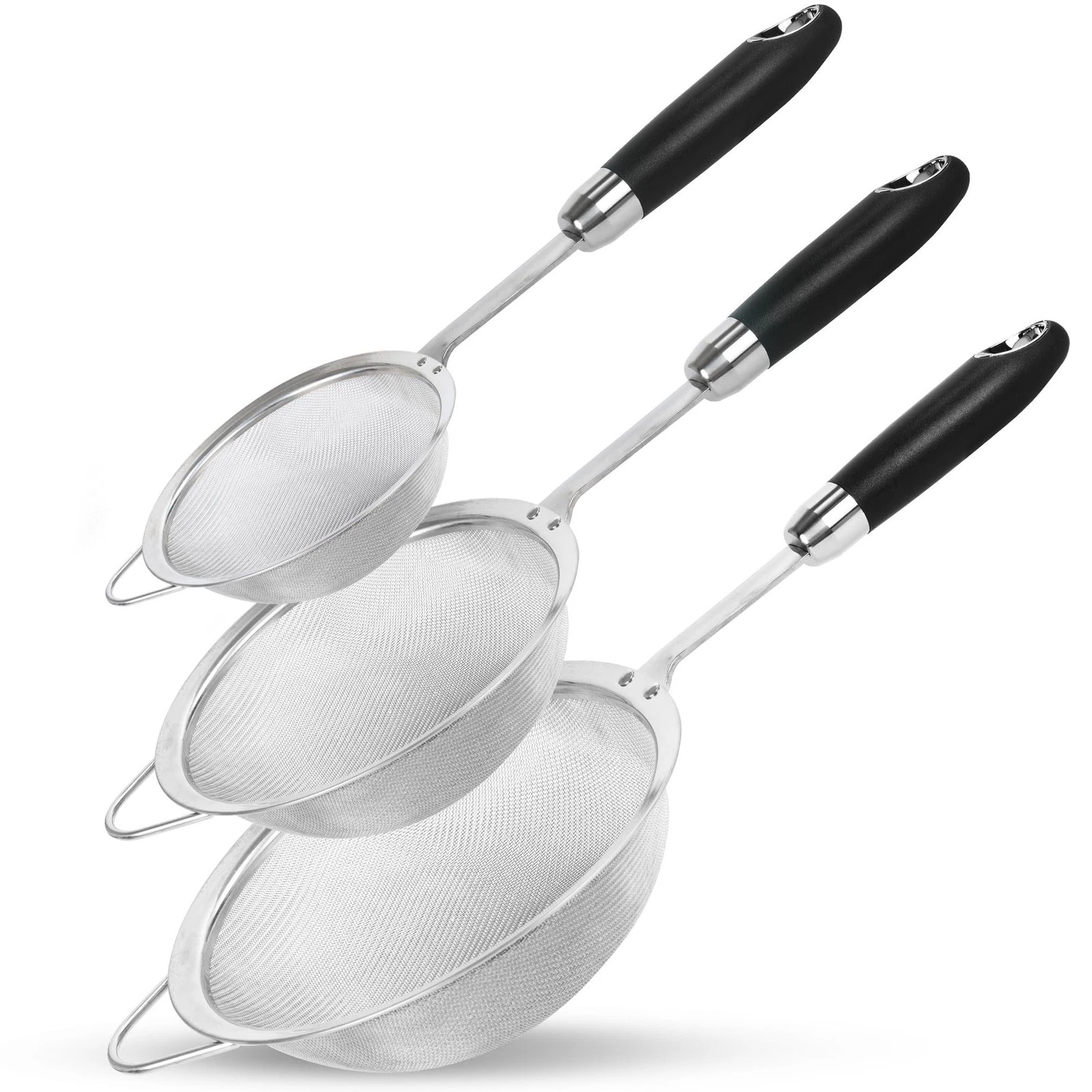 Stainless Steel Fine Mesh Strainer Set (3 Sizes 12/14/18cm, 40 Mesh) – 304 Fo...
Opens in a new wind