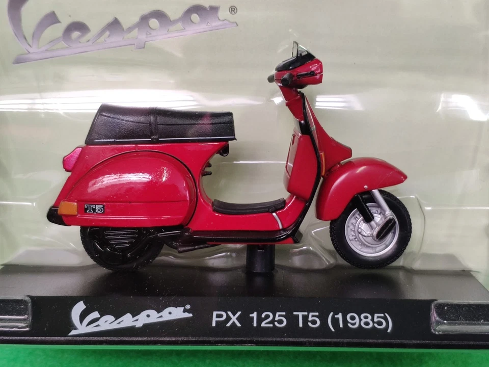 COLLEZIONE PIAGGIO VESPA MODELLINO 1:18 VINTAGE PX 125 T5 POLE POSITION no 200 P - Immagine 3 di 4