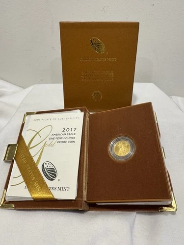 2017-W $5 1/10 oz US Gold American Eagle Proof Coin with COA