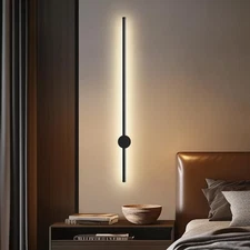 39.5 Inch Black Full-Spectrum Tri-Color Dimming 3000/4000/6000k Wall Lamp Ind...