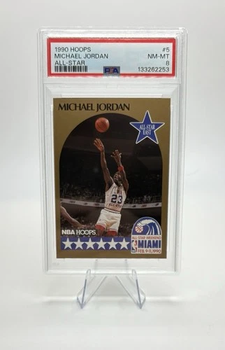 1990 Hoops Michael Jordan All Star Graded PSA 8! #5