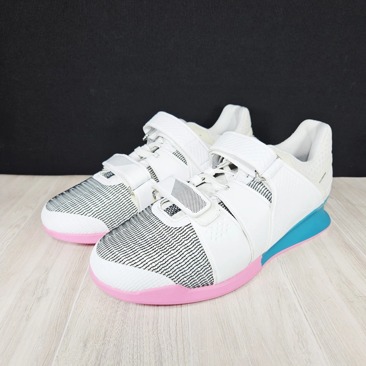 Reebok Legacy Lifter FlexWeave White Seaport Teal Pink for Sale