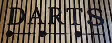 DARTS Schriftzug Wanddeko 3D Logo Wandtattoo Dartscheibe Zubehör Deko Dartboard