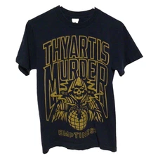 Thy Art Is Murder Emptiness T-Shirt Men’s Size S Black Yellow Graphic Band Tee