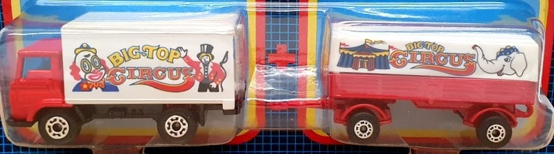 Matchbox escala 1/77 16099 - Dodge camión y remolque (Big Top Circus) rojo/blanco Foto 3 de 4