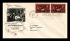 DR JIM STAMPS US COVER DOCTORS 100TH ANNIVERSARY FDC SCOTT 949 PAIR ARTCRAFT