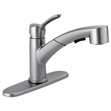 Delta Faucet 4140-AR-DST Collins Single Handle Pull Out Kitchen Faucet SS