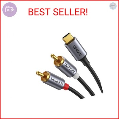 UGREEN USB C to RCA Audio Cable Type C to 2RCA Male Jack Plug Adapter Car Auxili