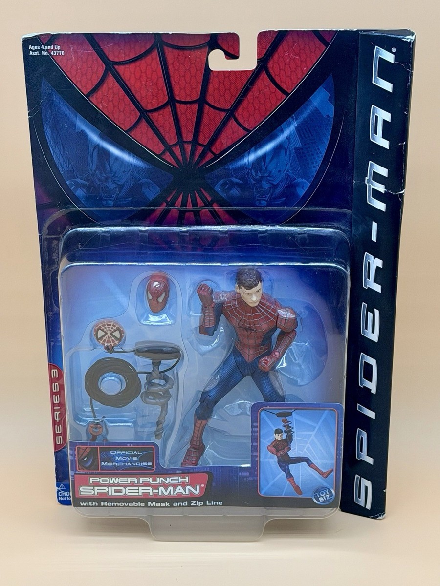 2002 Toy Biz Marvel Spider-Man Movie Power Punch Spider-Man Action