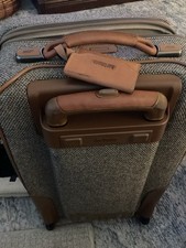 Hartmann Leather Trim Tweed Rolling Luggage
