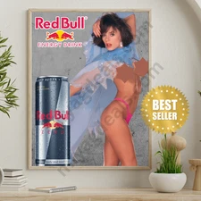Red Bull Energy Drink Poster 18x24 Vintage Retro Pin Up Style Wall Art Man Cave