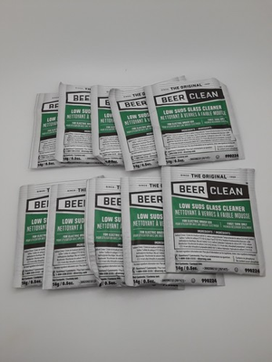 #ad #ad Diversey Beer Clean Low Suds drinking Glass Cleaner 0.5 oz 14g Packets Lot of 10 $9.95