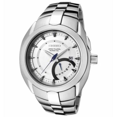 Seiko Arctura SRN007P1 Kinetic Retro Day Full Silver New 