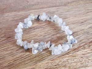 gemstone reiki healing bracelet beads stone rock natural tourmalated quartz raw