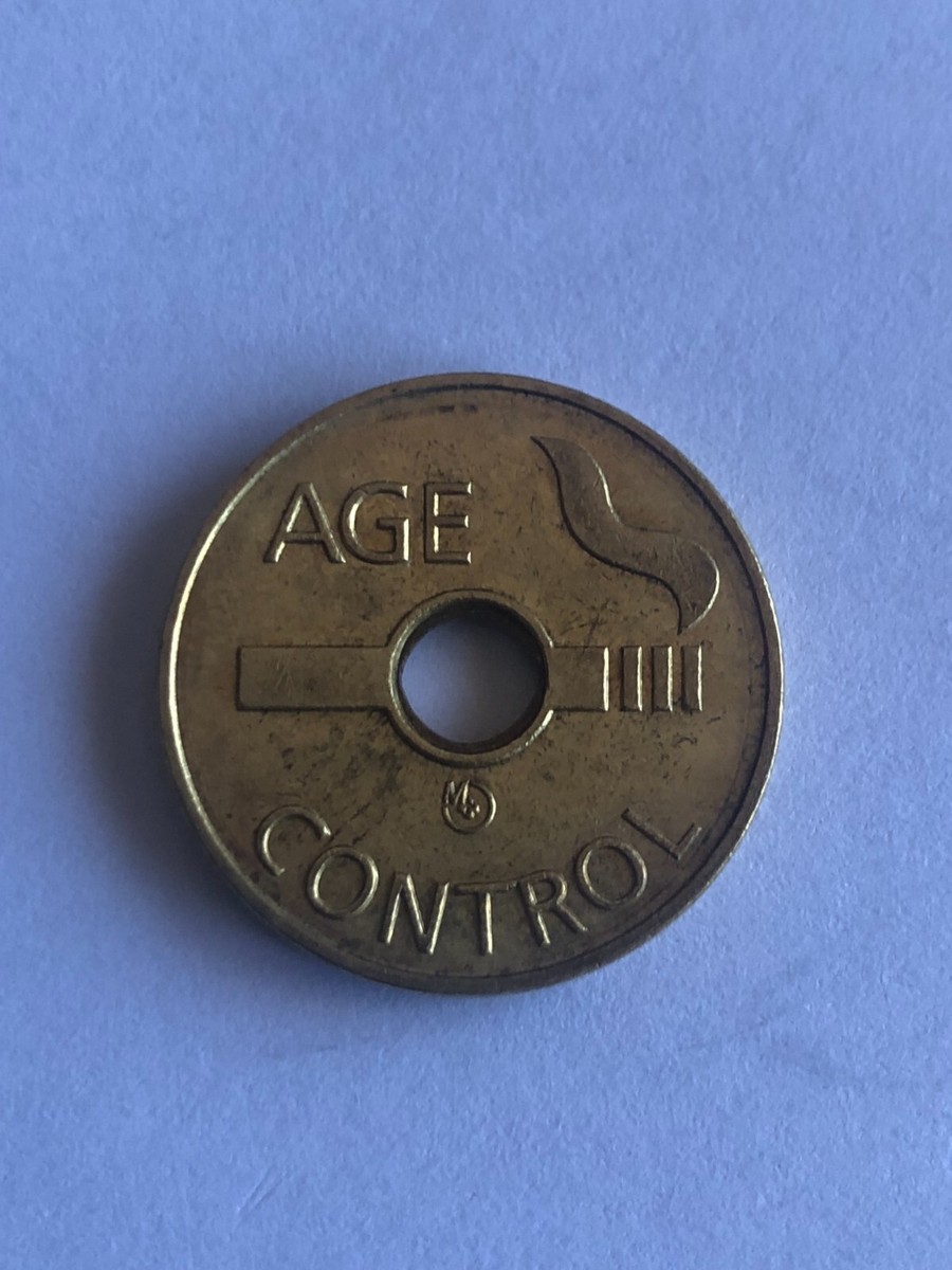 cigarette coin World Machine tokens Cigarette Thru Quarter (One Sided)