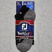 Footjoy TechSof Tour Mens Low Cut Socks Black Size 7-12 17517 Maximum Comfort
