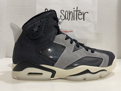 Nike Women's Air Jordan 6 Retro Tech Chrome Black Grey CK6635 001 Size 8 NOLID
